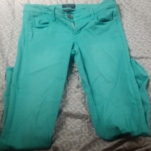 American Eagle Super Stretch Teal Skinny Pants
